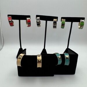 Elegant Multicolor Studded Bangle Set